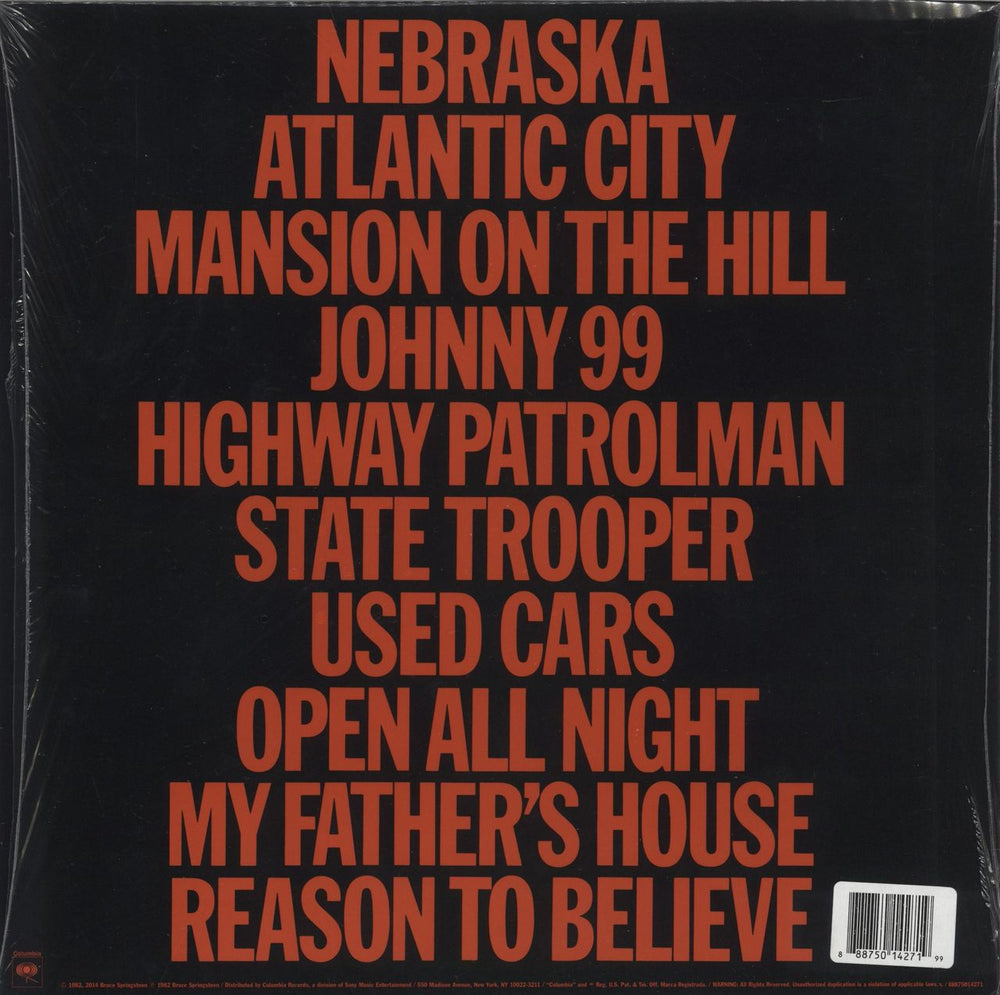 Bruce Springsteen Nebraska - RSD 15 UK vinyl LP album (LP record) 888750142719