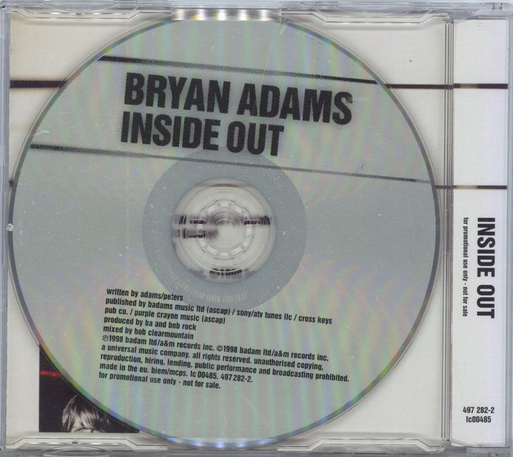 Bryan Adams Inside Out UK Promo CD single (CD5 / 5") ADAC5IN182077