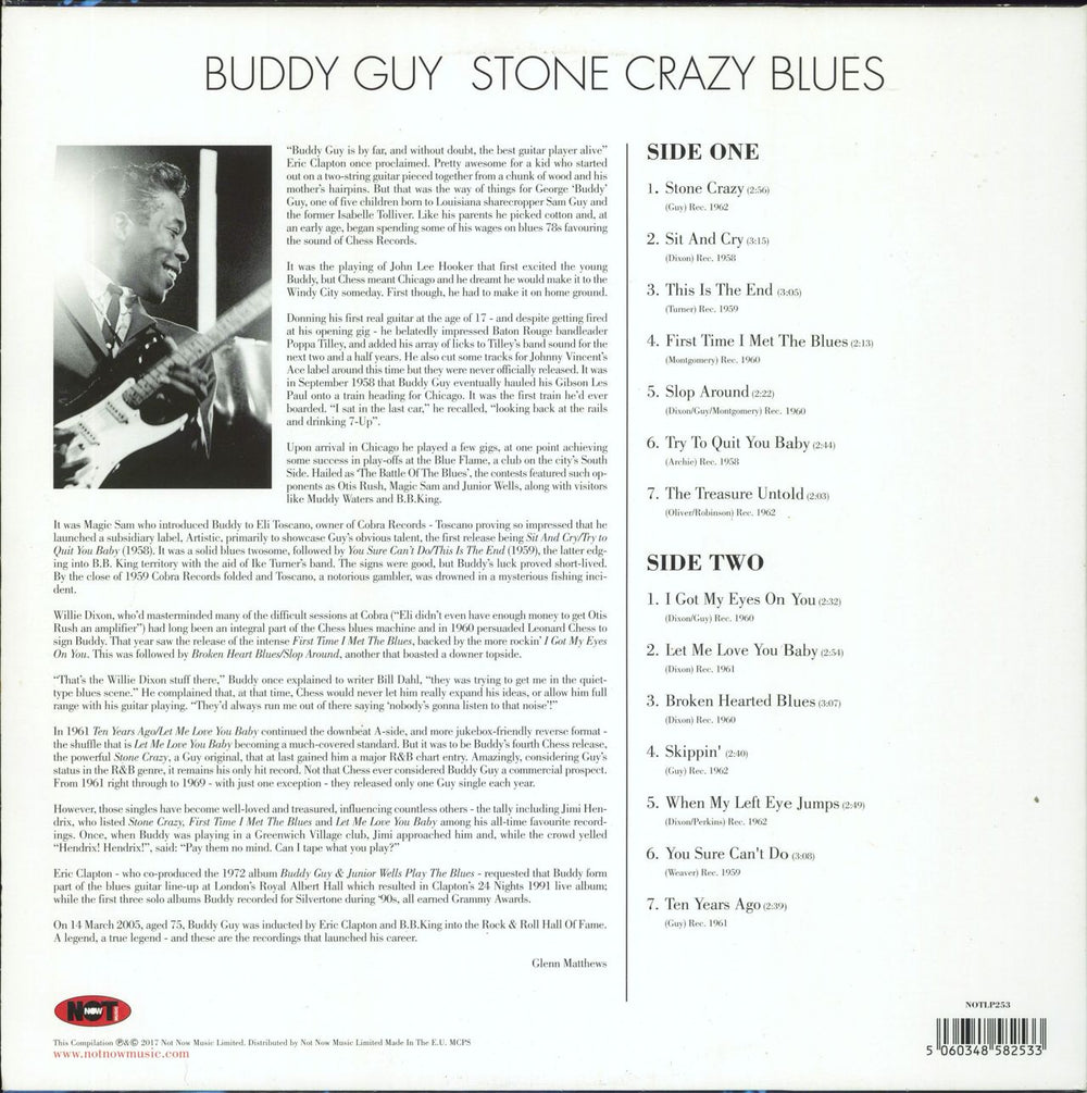 Buddy Guy Stone Crazy Blues - 180gm Blue UK vinyl LP album (LP record) 5060348582533