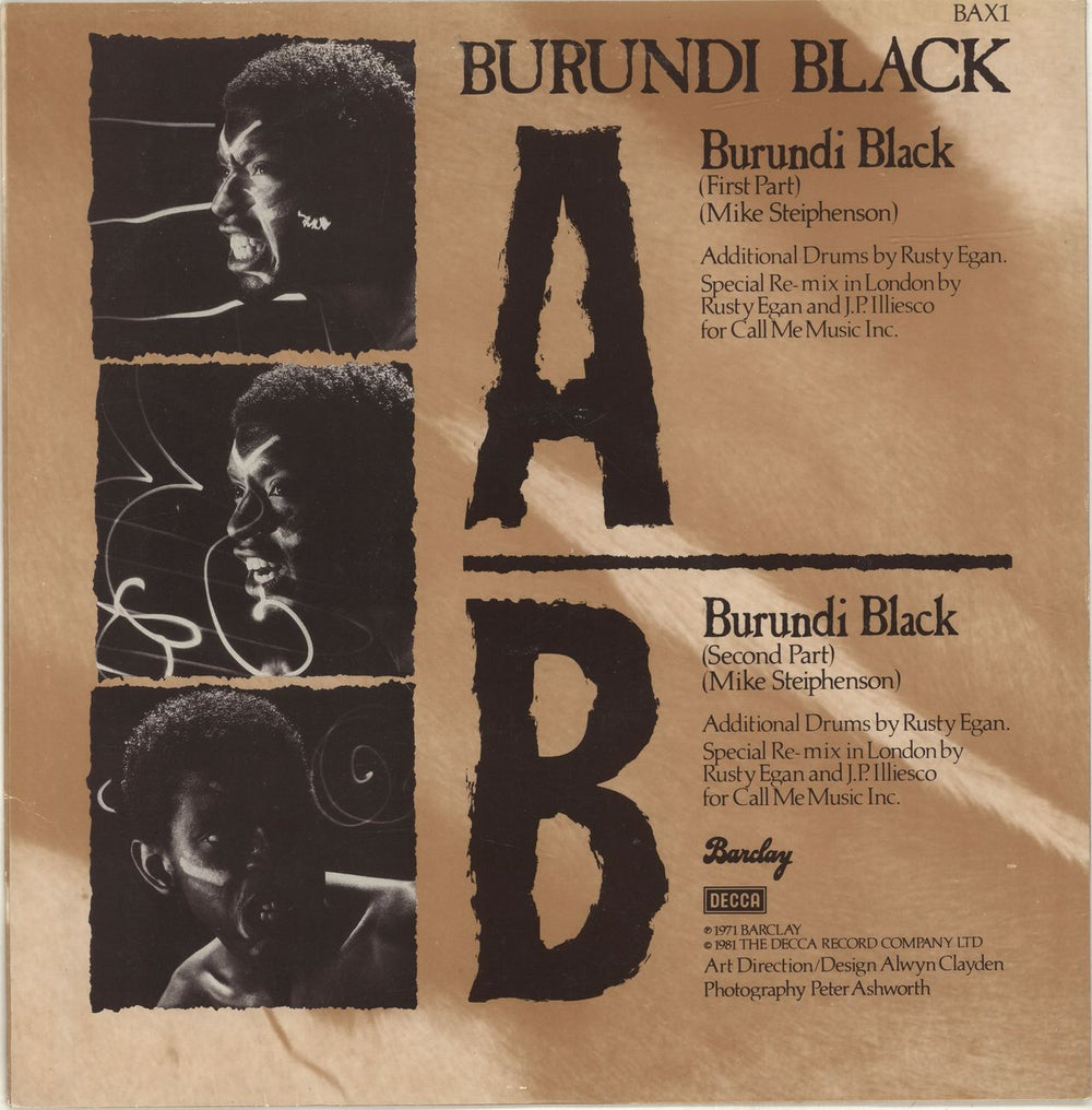 Burundi Black Burundi Black UK 12" vinyl single (12 inch record / Maxi-single)