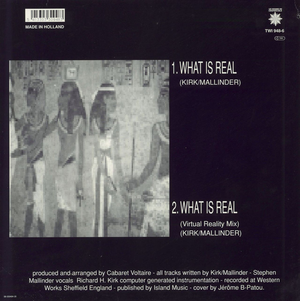 Cabaret Voltaire What Is Real Dutch 12" vinyl single (12 inch record / Maxi-single) 5413303309483