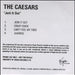 Caesars Jerk It Out - 4 Track UK Promo CD-R acetate CDR ACETATE