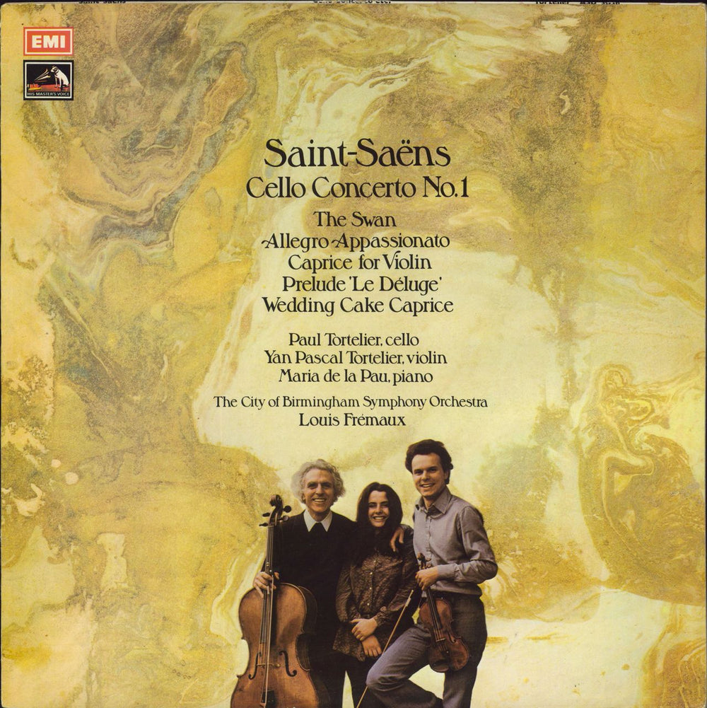 Camille Saint-Saëns Cello Concerto No. 1 UK vinyl LP album (LP record) ASD3058