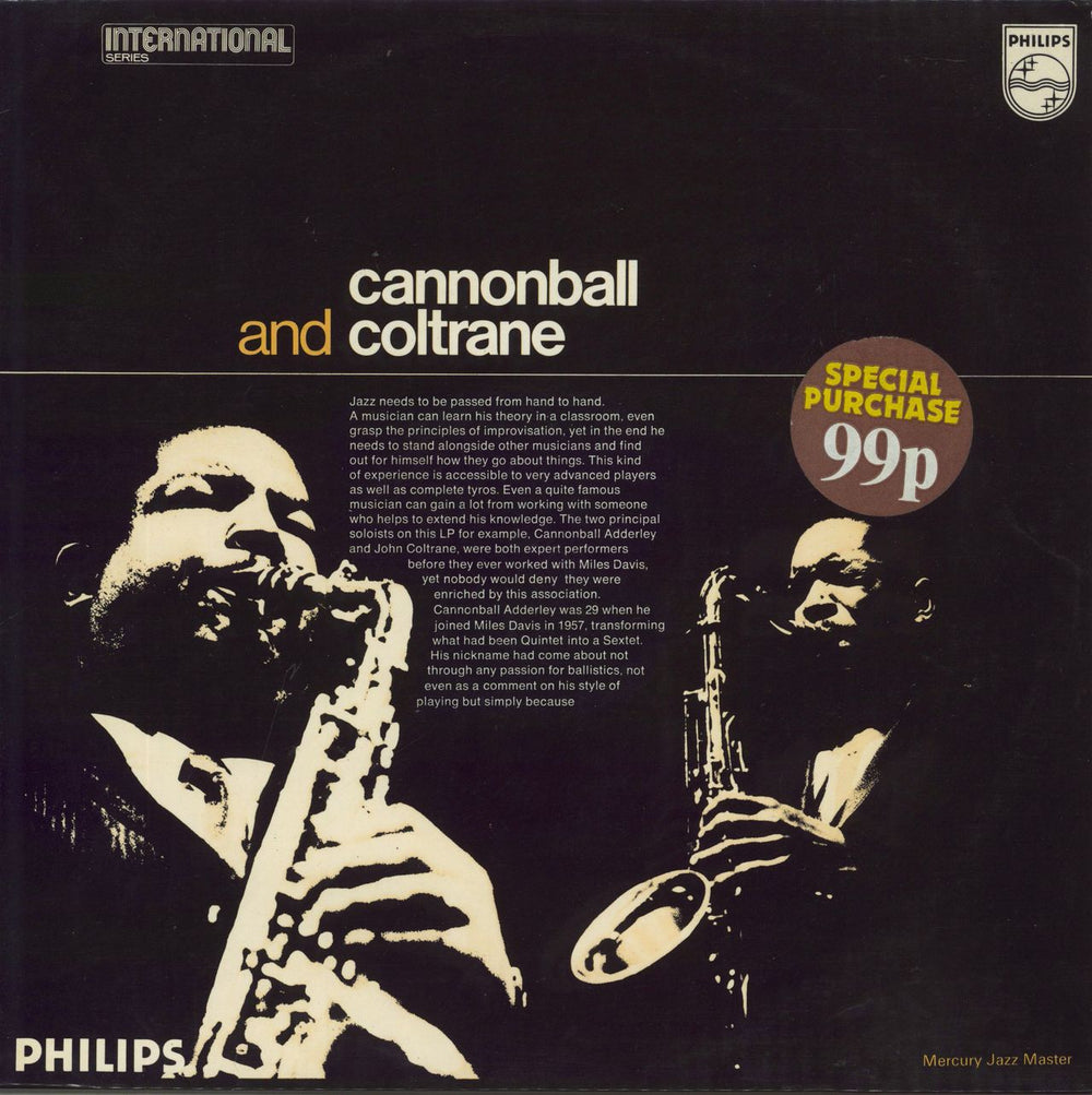 Cannonball Adderley Cannonball And Coltrane UK vinyl LP album (LP record) 6336242