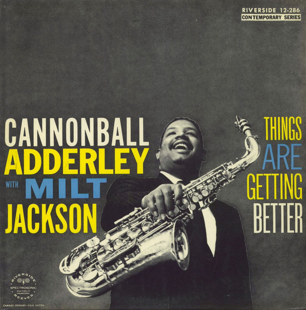 Cannonball Adderley Things Are Getting Better - blue label UK vinyl LP album (LP record) RLP12-286