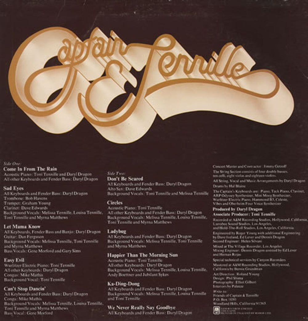 Captain & Tennille Come In From The Rain + Poster UK vinyl LP album (LP record) C&TLPCO371021