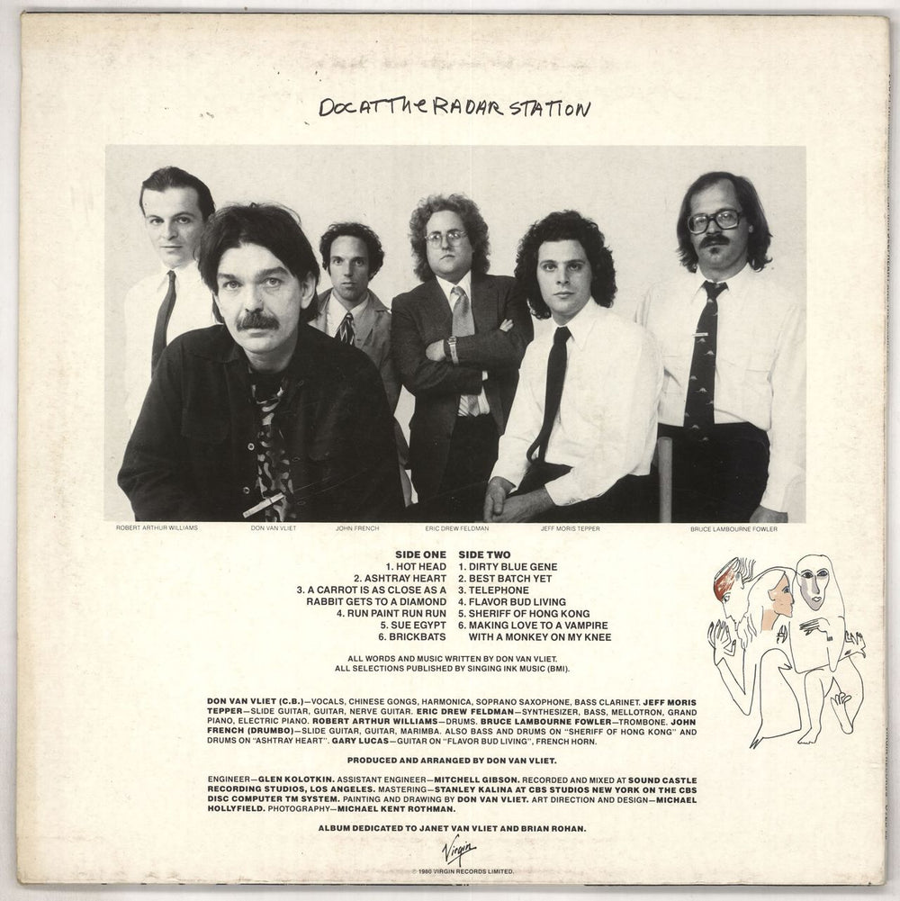 Captain Beefheart & Magic Band Doc At The Radar Station UK vinyl LP album (LP record)