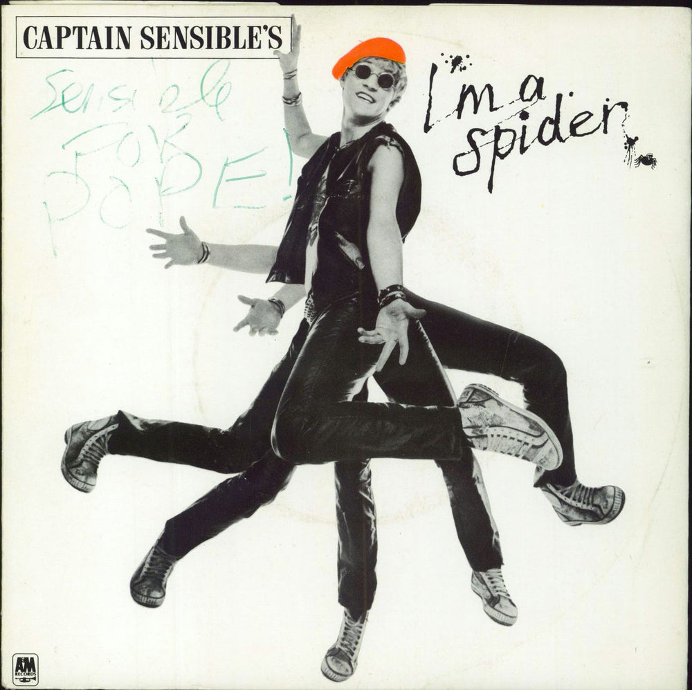 Captain Sensible I'm A Spider - Autographed UK Promo 7" vinyl single (7 inch record / 45) CAP5