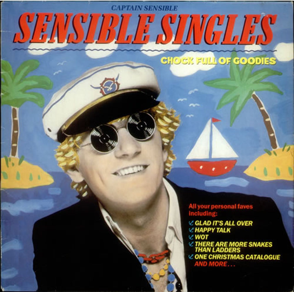 Captain Sensible Sensible Singles UK vinyl LP album (LP record) AMA5026