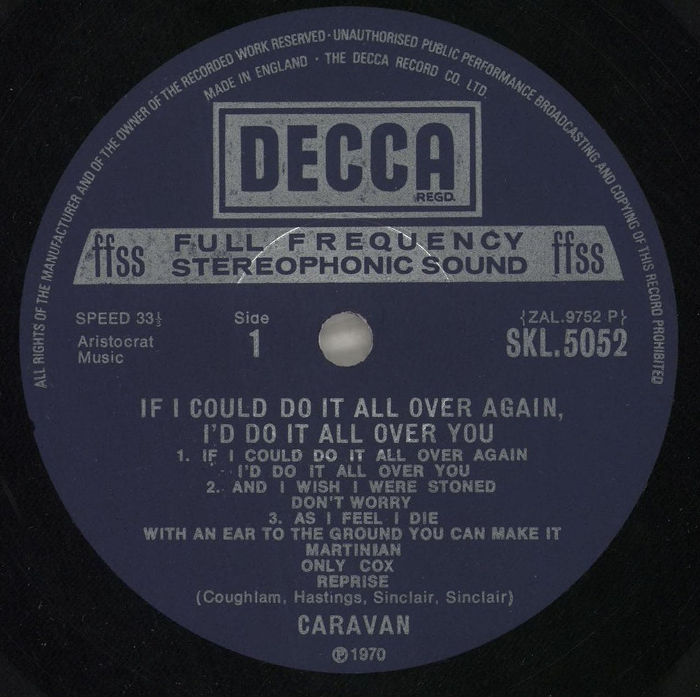 Caravan If I Could Do It All Over Again, I'd Do It All Over You - EX UK vinyl LP album (LP record) CAVLPIF740681