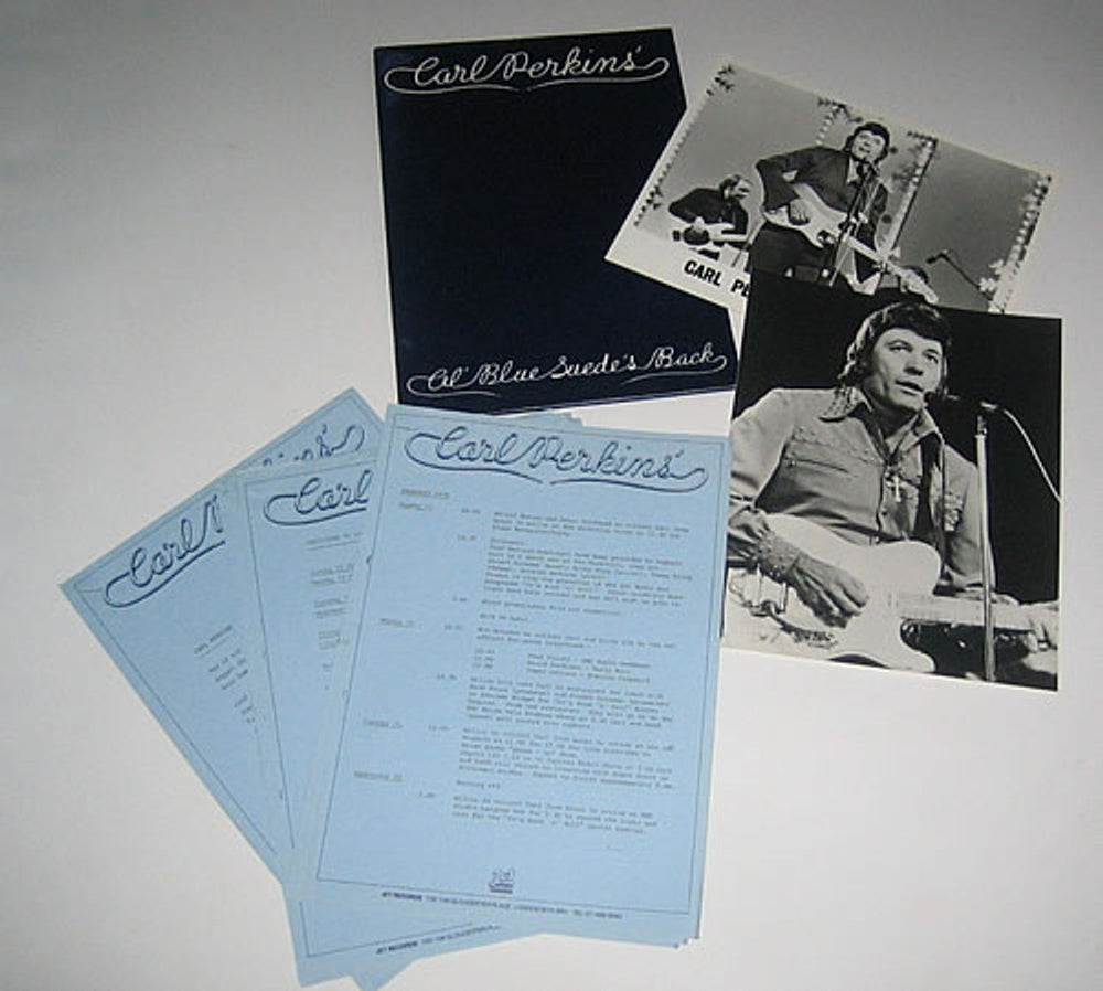 Carl Perkins (R&R) Ol' Blue Suede's Back UK Promo media press pack PRESS PACK/INTINERARY