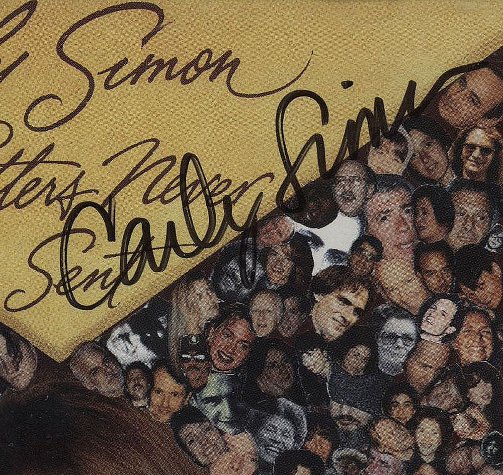 Carly Simon Letters Never Sent - Autographed US CD album (CDLP) CALCDLE212916