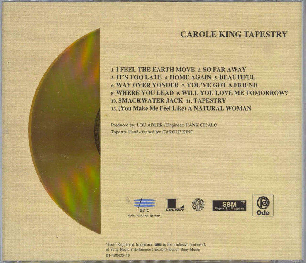 Carole King Tapestry Japanese CD album (CDLP)