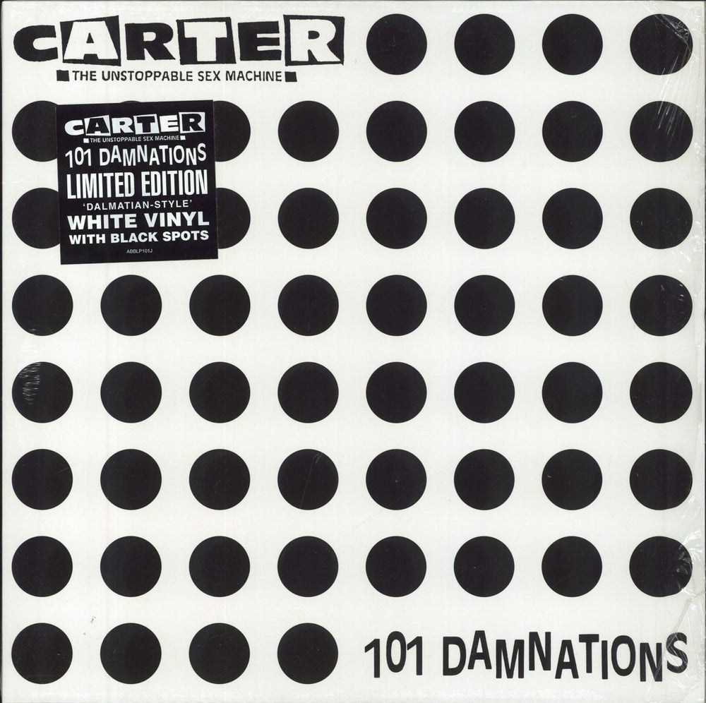 Carter USM 101 Damnations - RSD18 - White & Black Vinyl + Shrink UK vinyl LP album (LP record) ABBLP101J