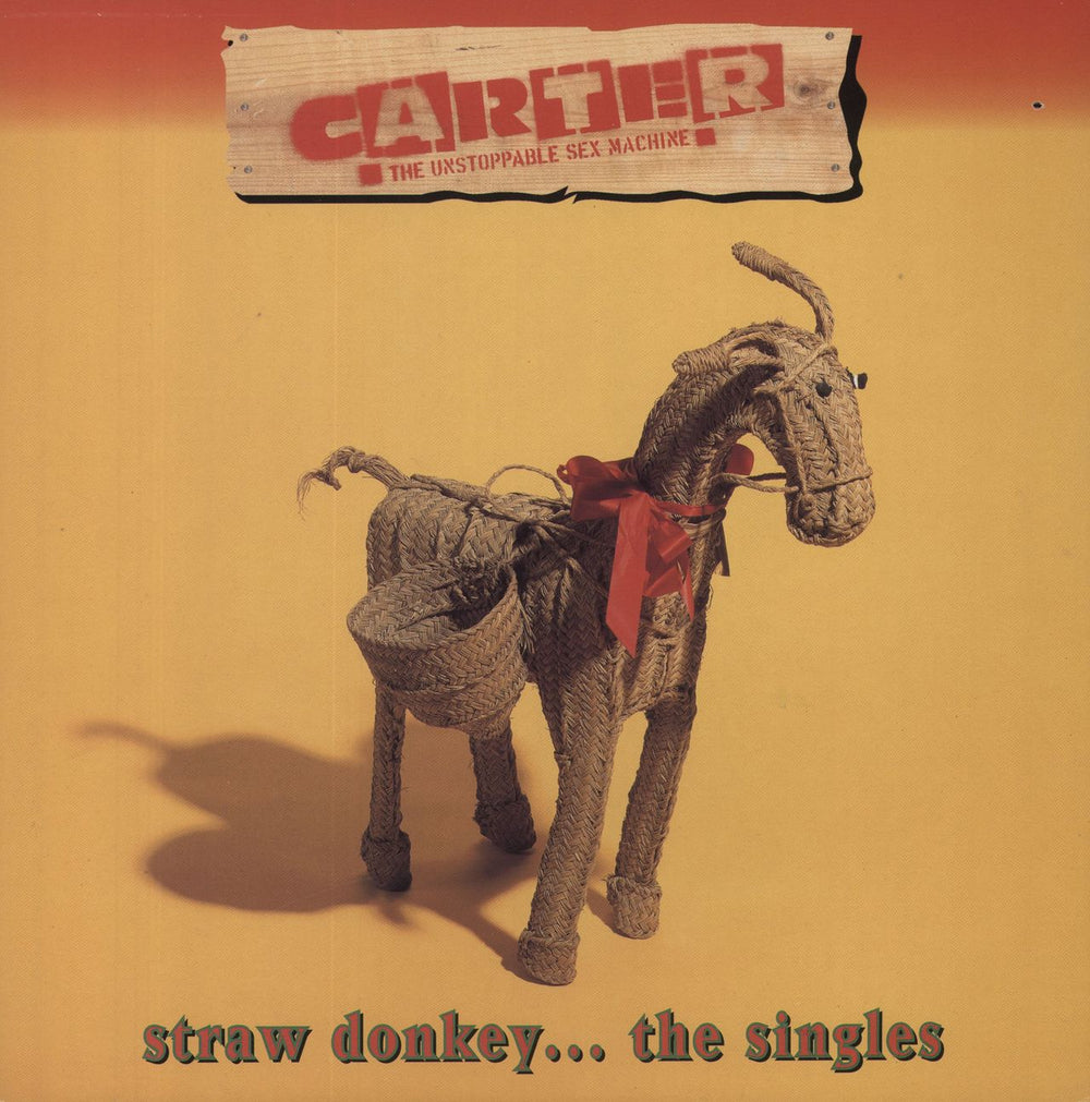 Carter USM Straw Donkey... The Singles UK vinyl LP album (LP record) CHR6110