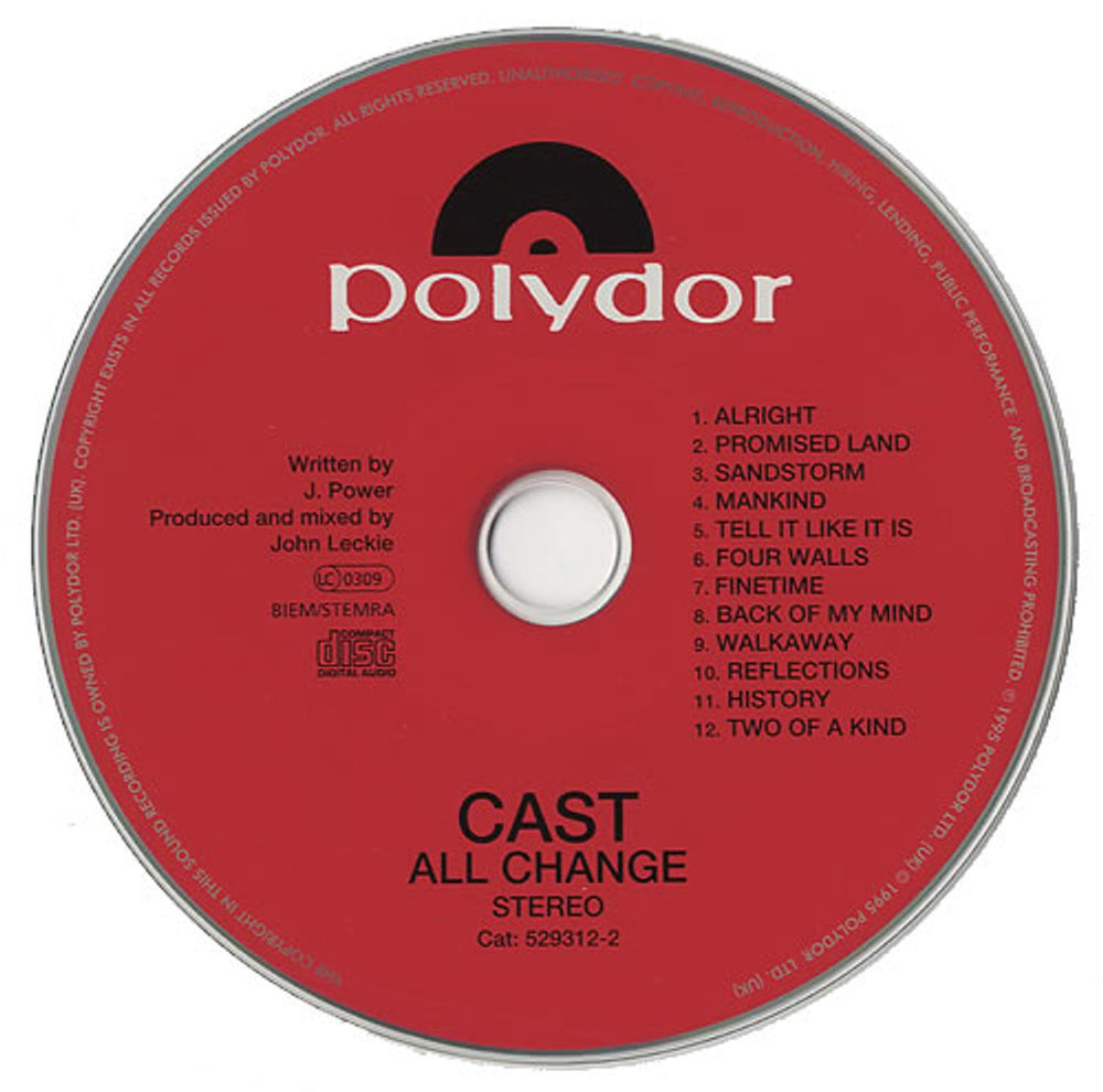 Cast All Change UK Promo CD album (CDLP) 529312-2