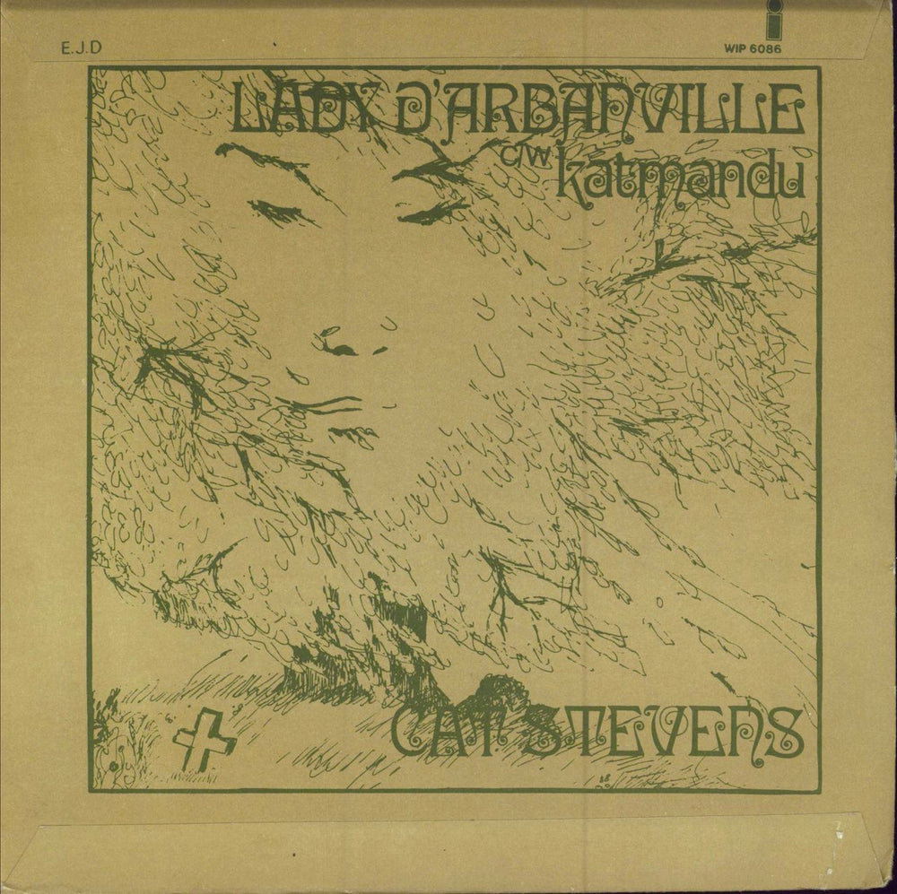 Cat Stevens Lady D'Arbanville + Sleeve - EX UK 7" vinyl single (7 inch record / 45)