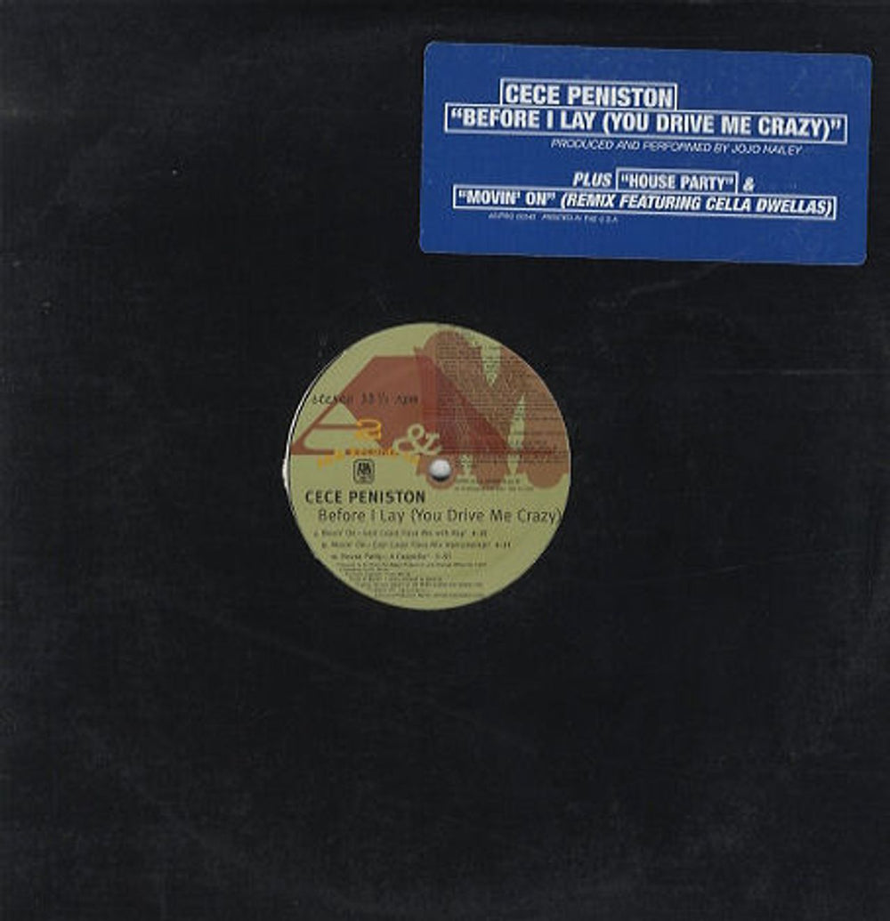 Ce Ce Peniston Before I Lay ( You Drive Me Crazy ) US Promo 12" vinyl single (12 inch record / Maxi-single) AMPRO00342