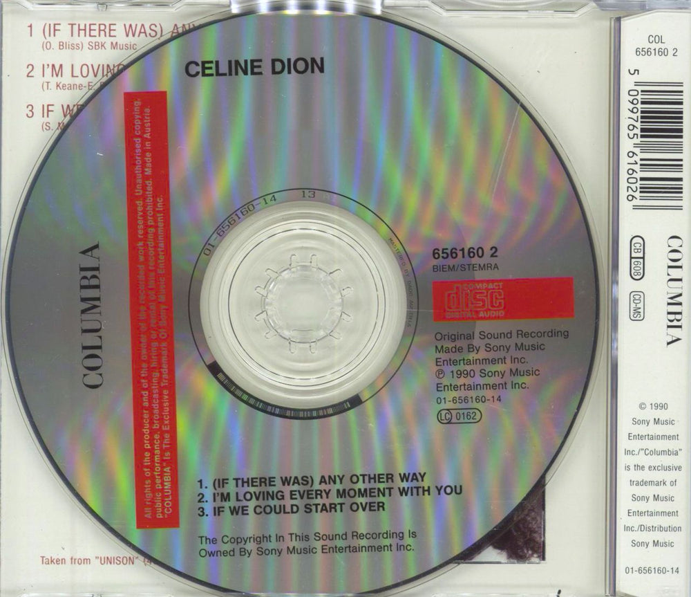 Celine Dion (If There Was) Any Other Way UK CD single (CD5 / 5") 5099765616026