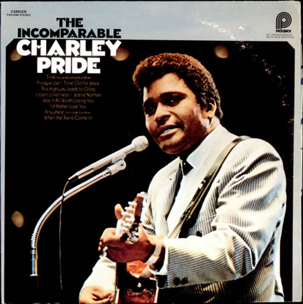 Charley Pride The Incomparable Charley Pride US vinyl LP album (LP record) CAS-2584