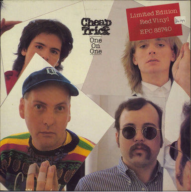 Cheap Trick One On One - Red Vinyl + Hype Sticker UK vinyl LP album (LP record) EPC85740