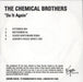 Chemical Brothers Do It Again UK Promo CD-R acetate CD-R