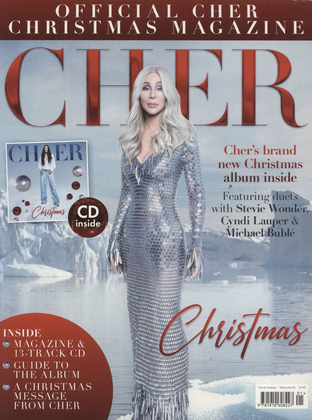 Cher Christmas + Magazine UK CD album (CDLP) 093624848547