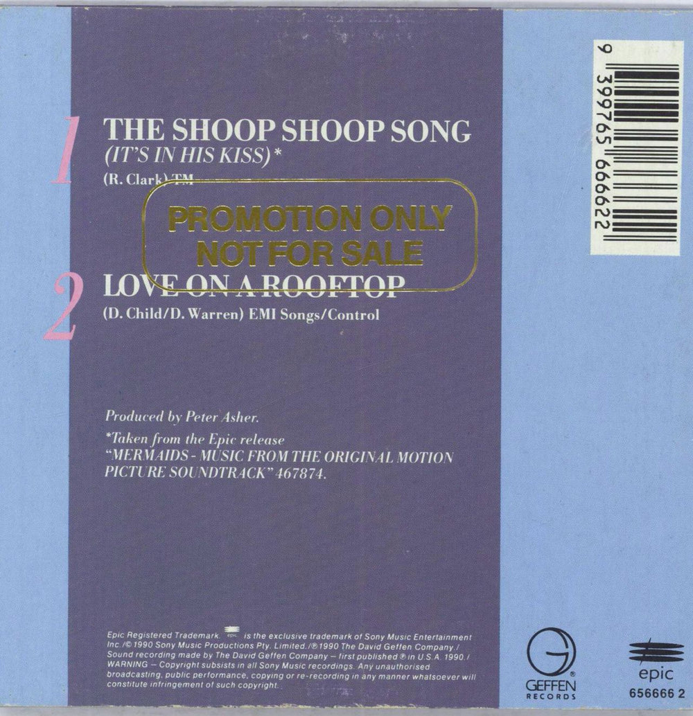 Cher The Shoop Shoop Song (It's In His Kiss) Australian CD single (CD5 / 5")