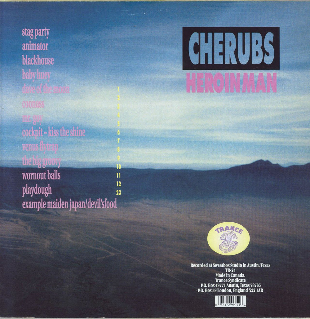 Cherubs Heroin Man - 1st US vinyl LP album (LP record) 036172992416