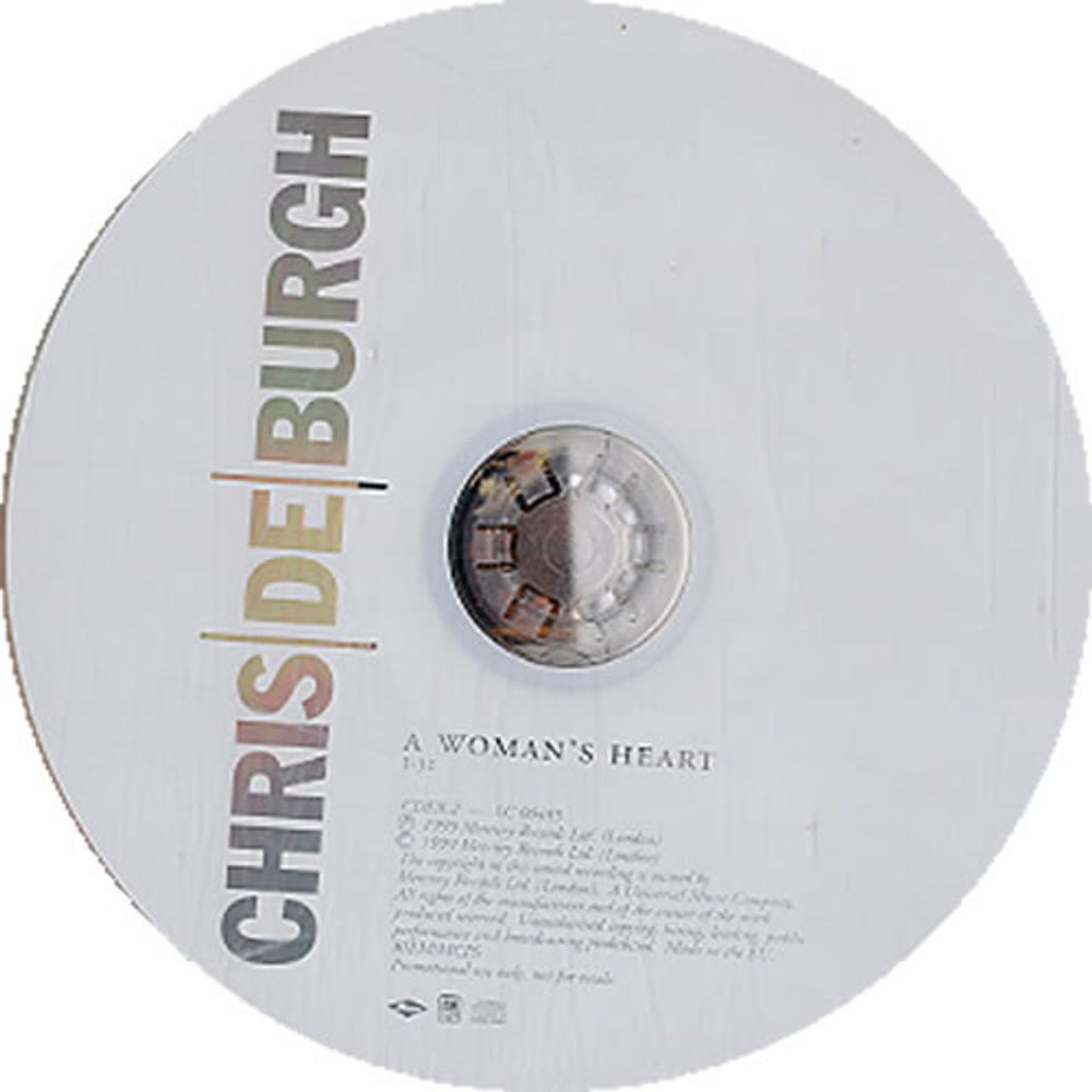 Chris De Burgh A Woman's Heart UK Promo CD single (CD5 / 5") BURC5AW146822