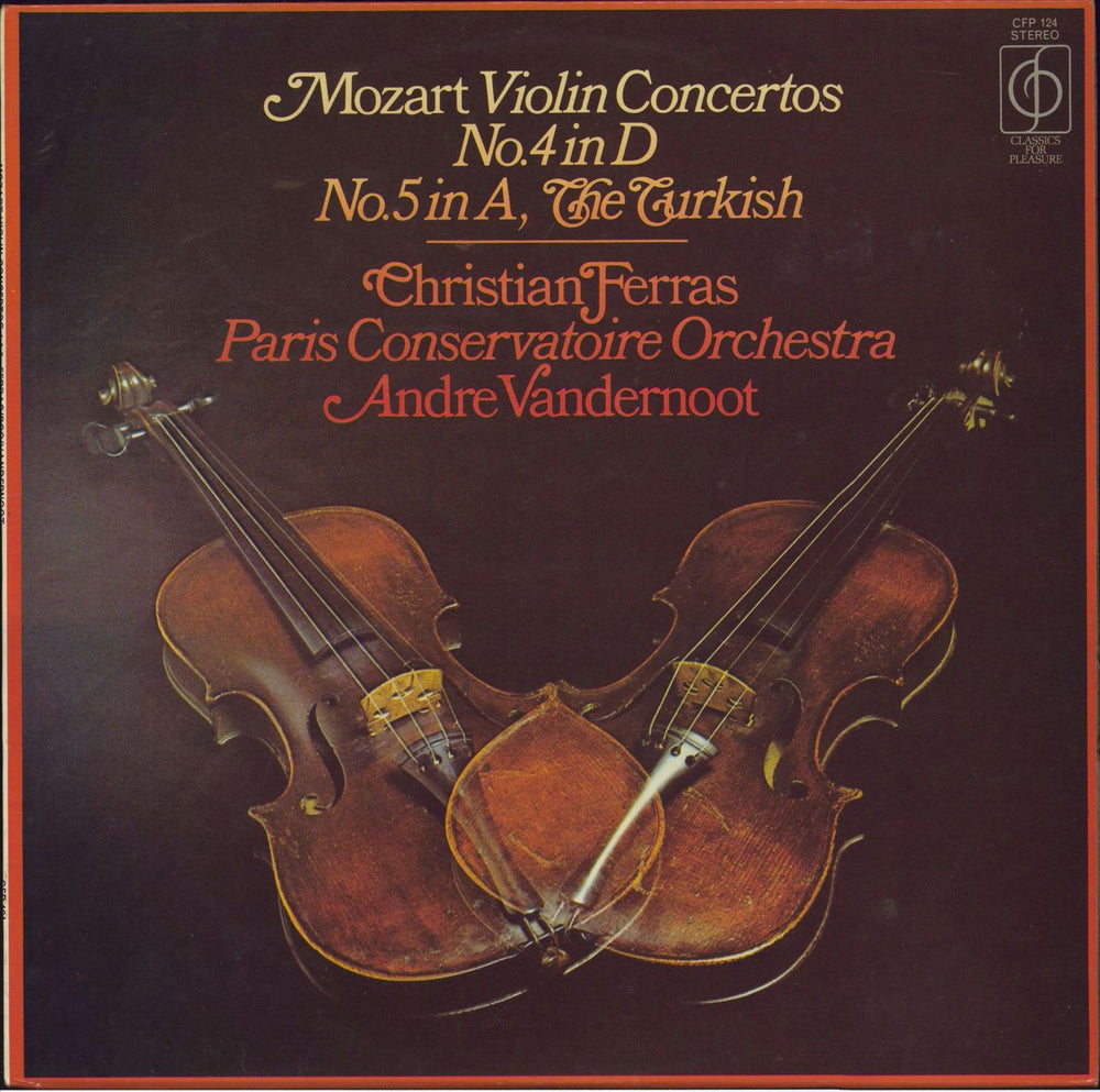 Christian Ferras Mozart Violin Concertos No. 4 in D & No. 5 in A, The Turkish UK vinyl LP album (LP record) CFP124