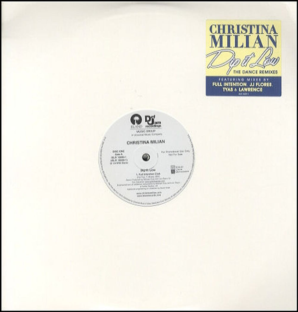 Christina Milian Dip It Low US Promo 12" vinyl single (12 inch record / Maxi-single) ISLR16059-1