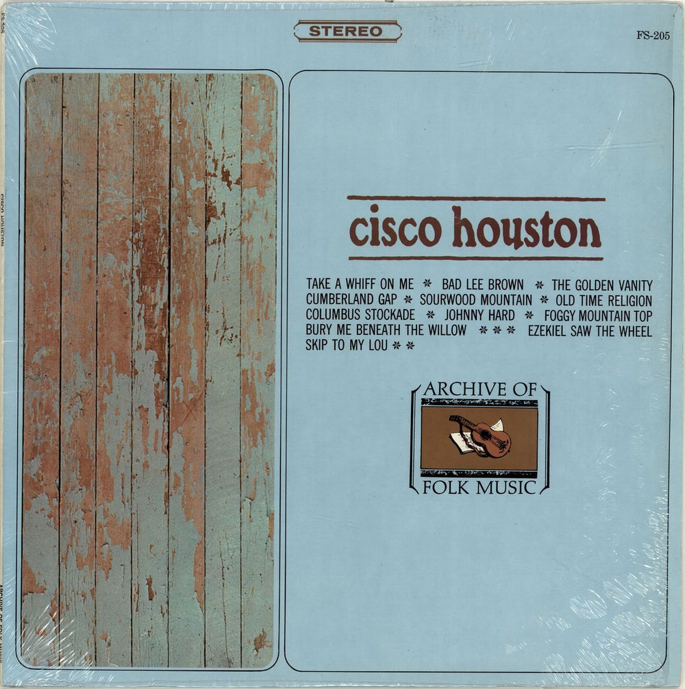 Cisco Houston Cisco Houston US vinyl LP album (LP record) FS-205