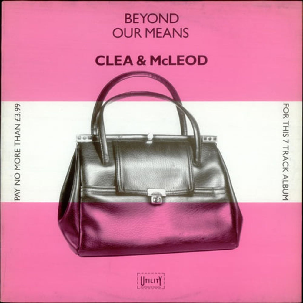 Clea & Mcleod Beyond Our Means + Lyric Insert UK vinyl LP album (LP record) UTIL8