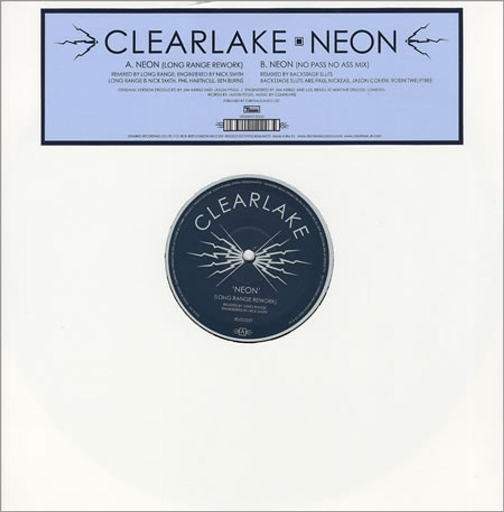 Clearlake Neon UK 12" vinyl single (12 inch record / Maxi-single) RUG222T