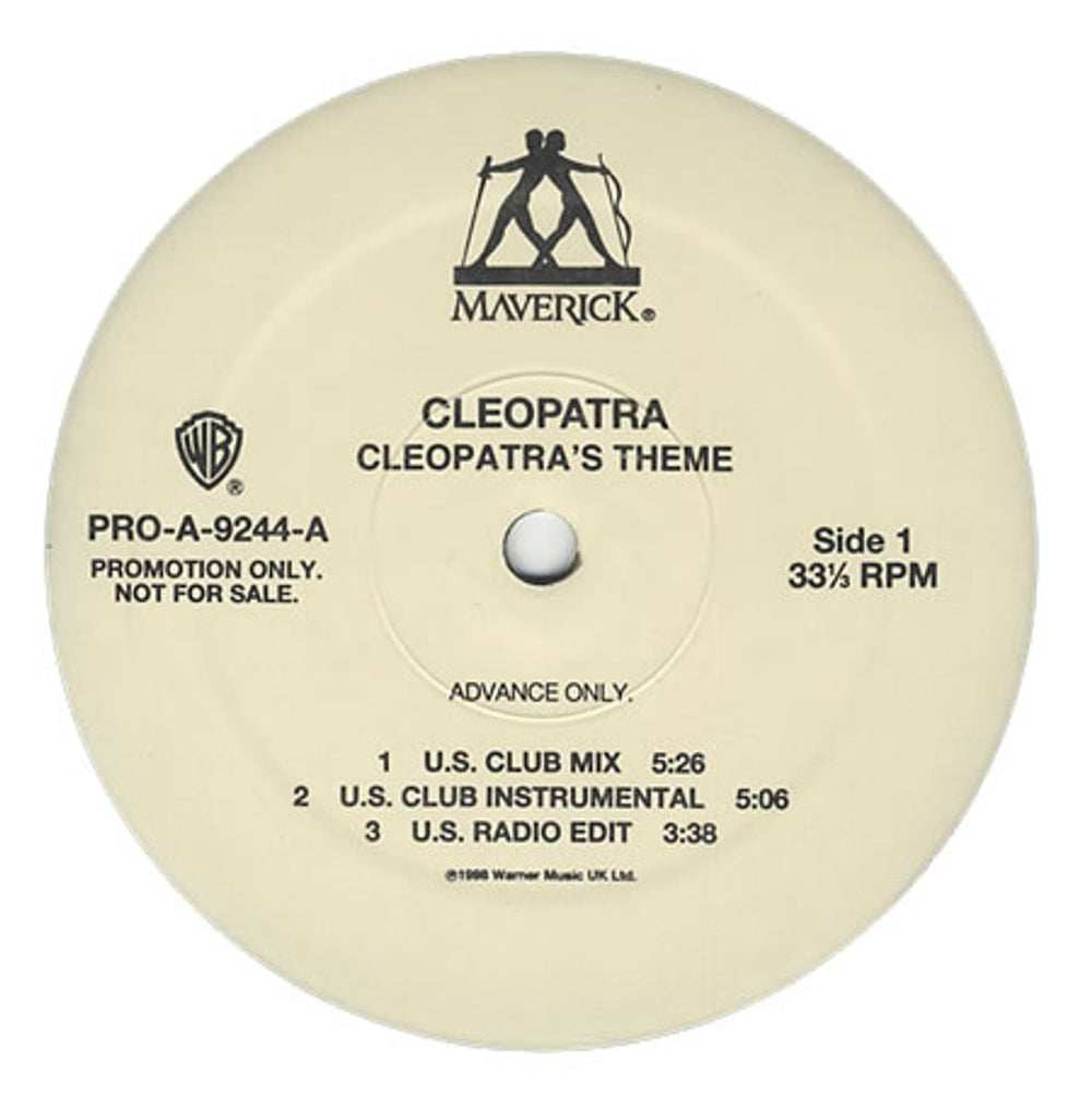 Cleopatra Cleopatra's Theme - White Label US Promo 12" vinyl single (12 inch record / Maxi-single) PRO-A-9244