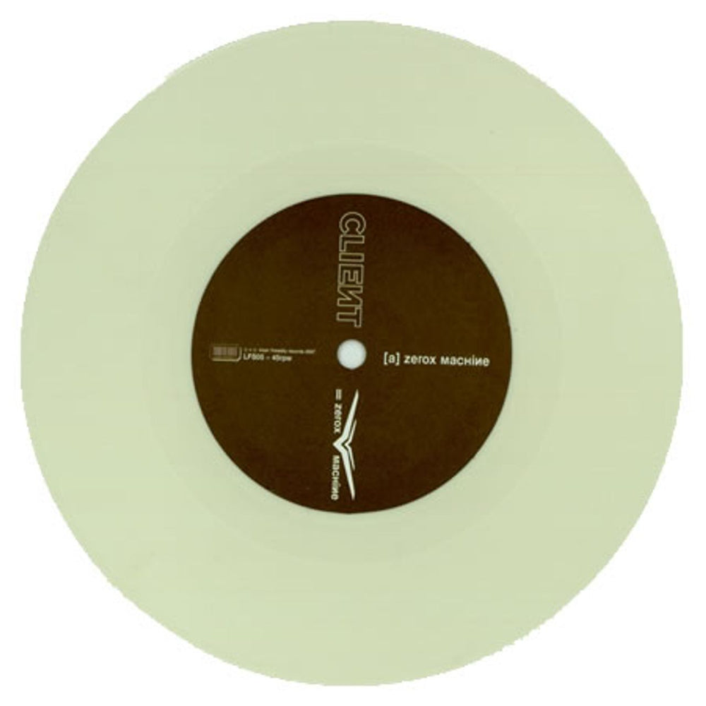 Client Zerox Machine - White Vinyl UK 7" vinyl single (7 inch record / 45) C\T07ZE386678