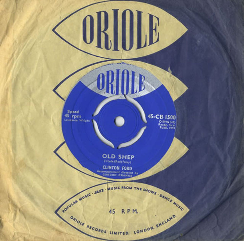 Clinton Ford Old Shep UK 7" vinyl single (7 inch record / 45) 45-CB1500