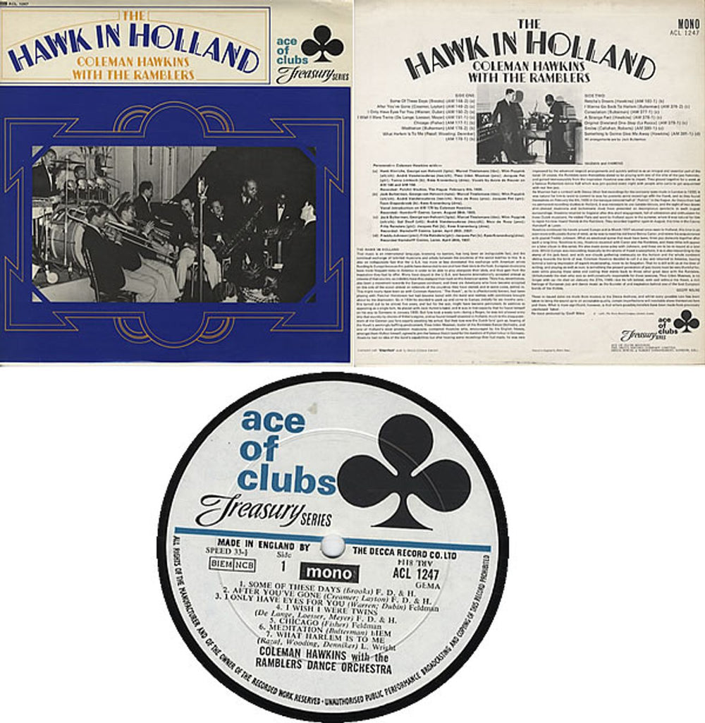 Coleman Hawkins The Hawk In Holland UK vinyl LP album (LP record) CH3LPTH332533