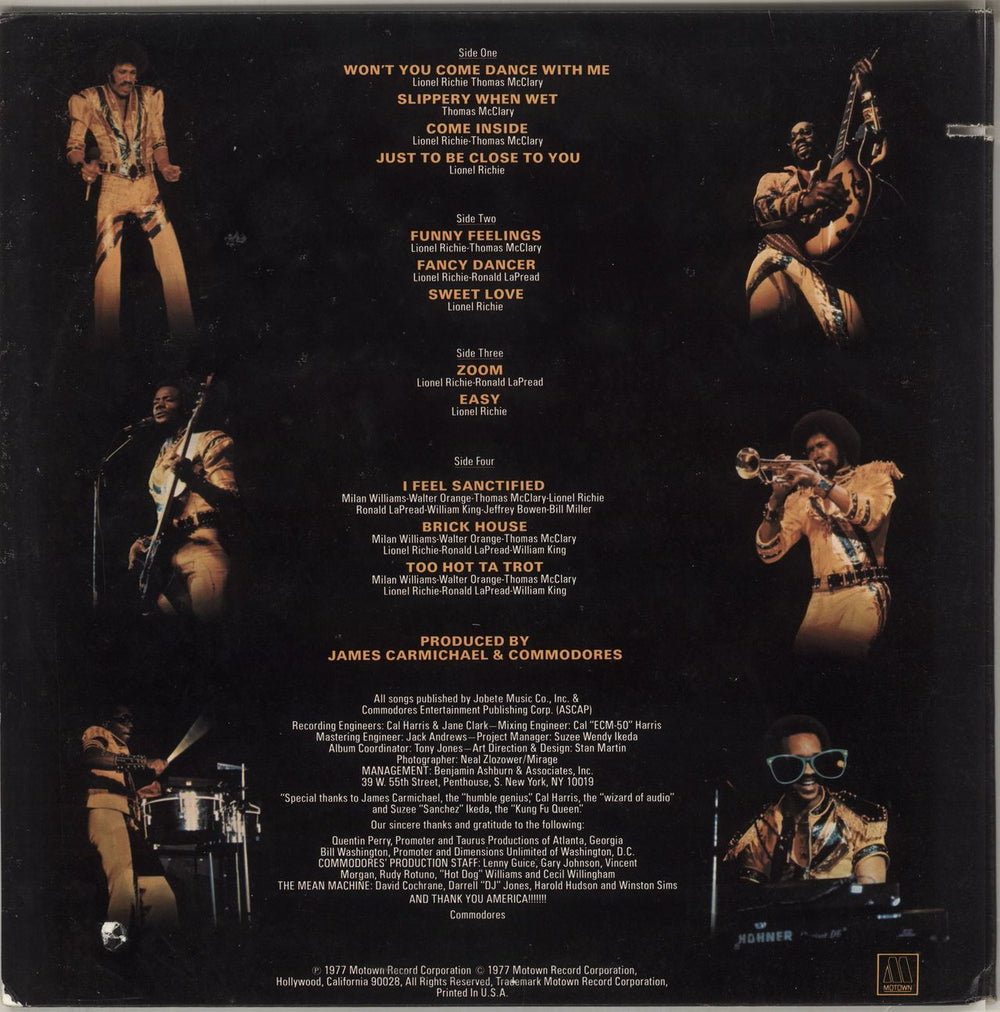 Commodores Live US 2-LP vinyl record set (Double LP Album)