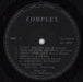 Complex Complex UK vinyl LP album (LP record) IQWLPCO799805