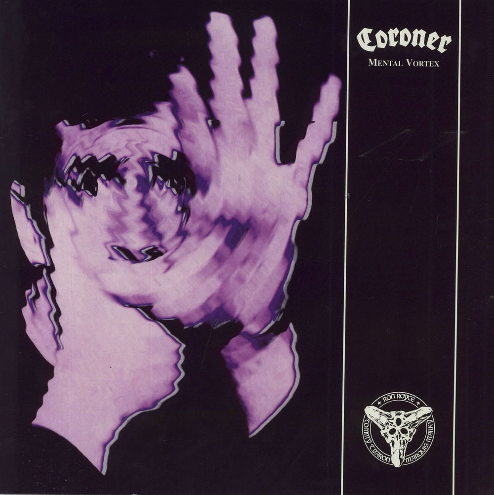 Coroner Mental Vortex + Lyric/Poster German vinyl LP album (LP record) N0177-1