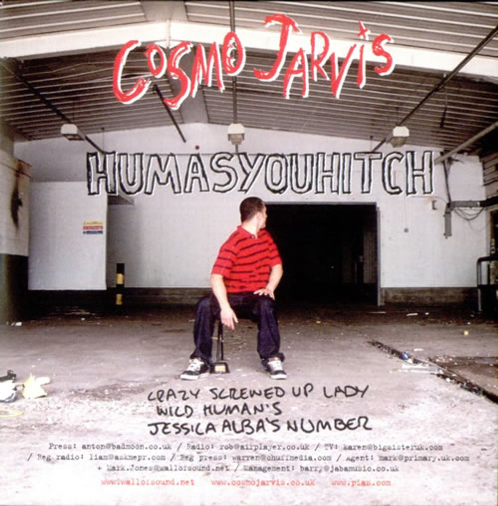 Cosmo Jarvis Humanasyouhitch/Sonofabitch UK Promo CD single (CD5 / 5") WOS062CDP