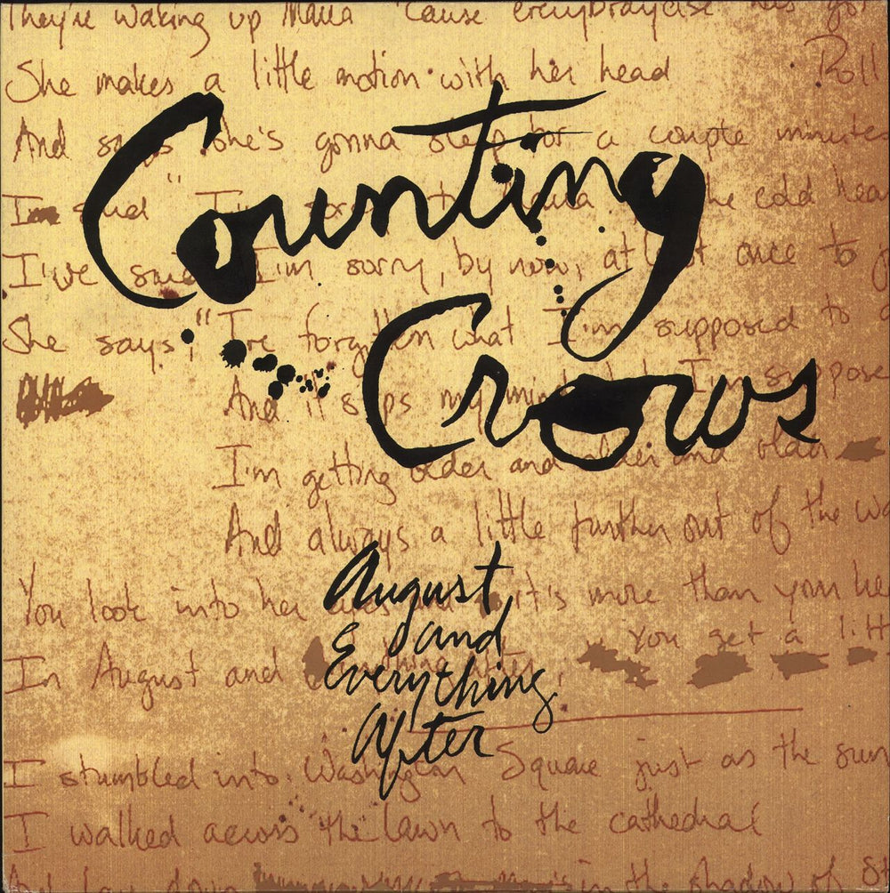 Counting Crows August And Everything After UK vinyl LP album (LP record) GEF24528