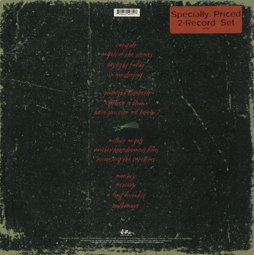 Counting Crows Recovering The Satellites US 2-LP vinyl record set (Double LP Album)