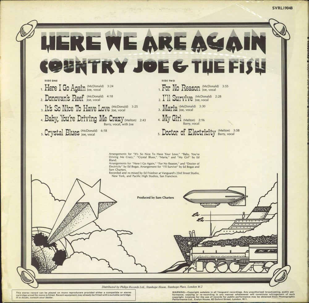 Country Joe & The Fish Here We Are Again UK vinyl LP album (LP record)