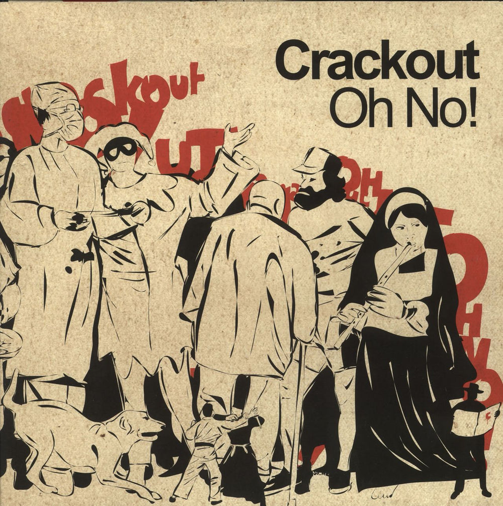 Crackout Oh No! UK vinyl LP album (LP record) HUTLP83