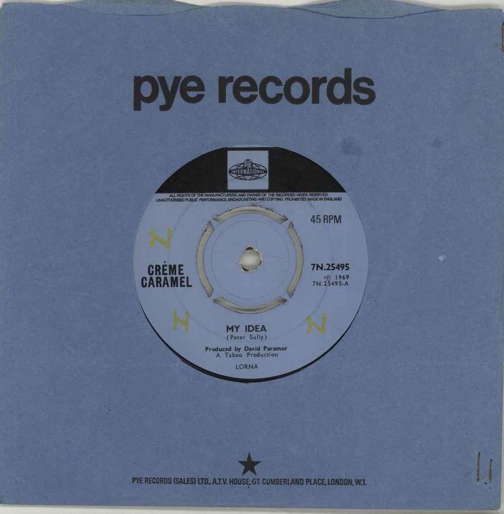 Crème Caramel My Idea UK 7" vinyl single (7 inch record / 45) 7N.25495