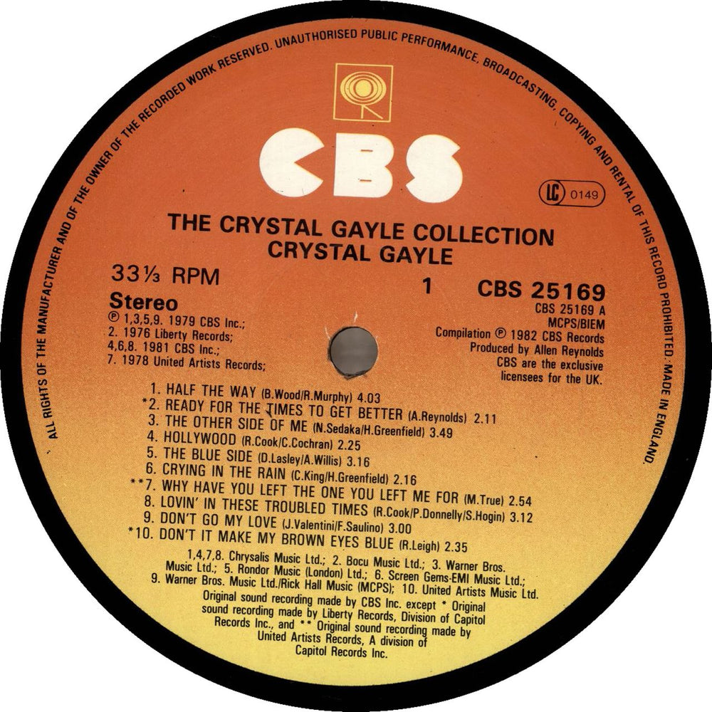 Crystal Gayle The Crystal Gayle Collection UK Promo vinyl LP album (LP record)