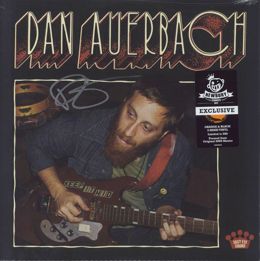 Dan Auerbach Keep It Hid - Orange & Black Vinyl + Autographed - Sealed US vinyl LP album (LP record) EES-019